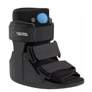 United Ortho Short Air Cam Walker Fracture Boot Black  Size Large New No Box
